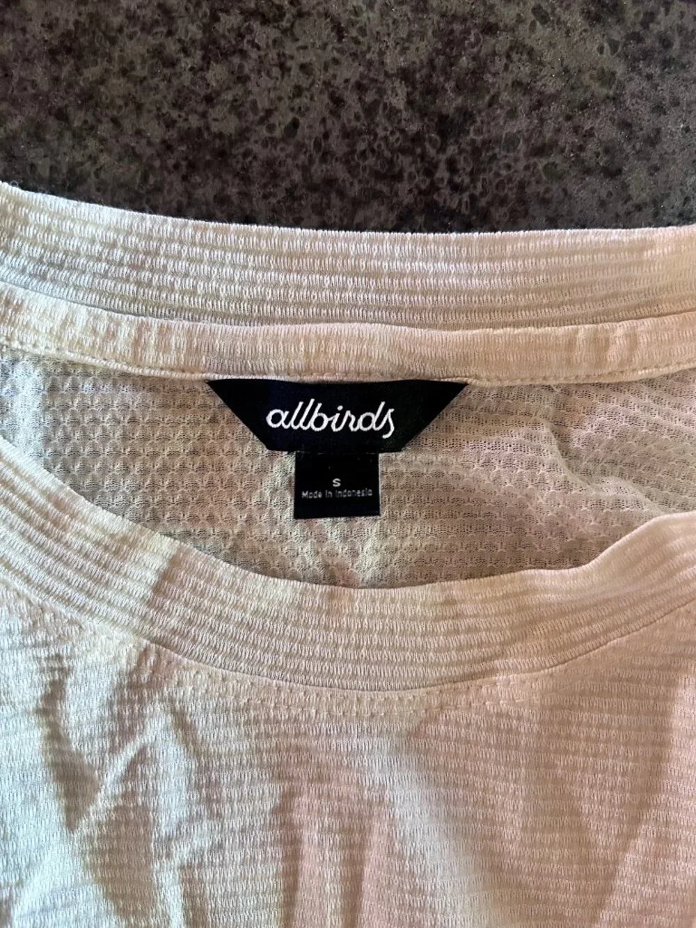 Allbirds Natural Run Long Sleeve Tee Natural White S